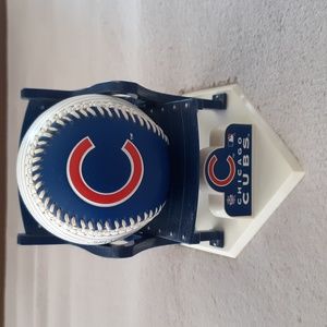 Rawlings Souvenir Chicago Cubs Baseball on Folding Stadium Seat